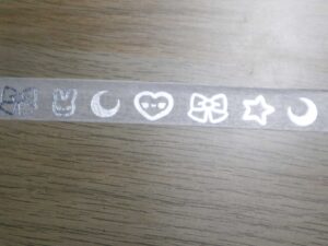 Keena Prints White and Silver Foiled Washi Tape