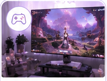 Pastel gaming screen from a cozy gaming stream
